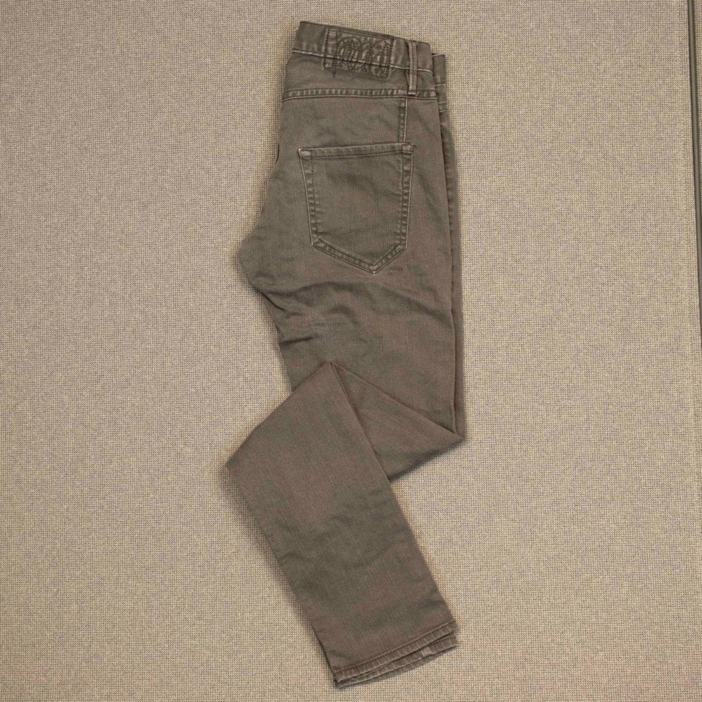 H&M Gray Low Rise Button Fly Skinny Jeans